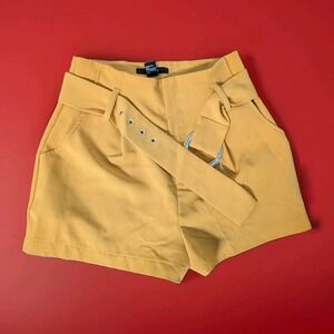FOREVER 21 Womens Size XS Mustard Yellow High Rise Boho Shorts